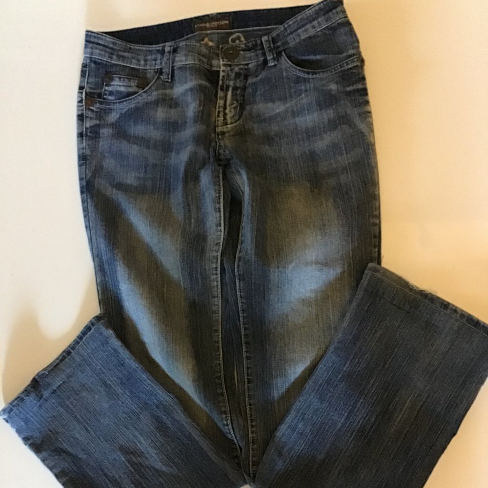 Louis Vuitton rhinestoned blue denim Jeans women